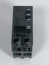 Square D Circuit Breaker 2 Pole 100A 10kA 120/240V Unbranded Pre-Owned Black