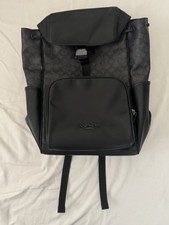 Coach League Flap Backpack Signature Canvas C...