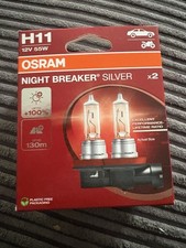 Osram Night Breaker Silver 100 Light H11 Headlight Bulbs Twin 64211nbs-2hb
