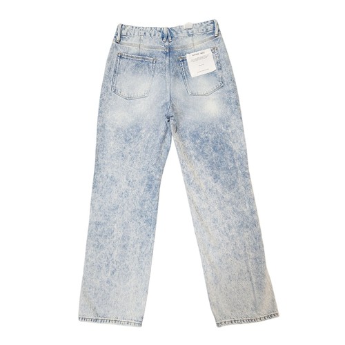 Pantalones de mezclilla Good American Good años 90 holgados pierna recta tiro alto lavado ligero para mujer 12 - Imagen 2 de 14