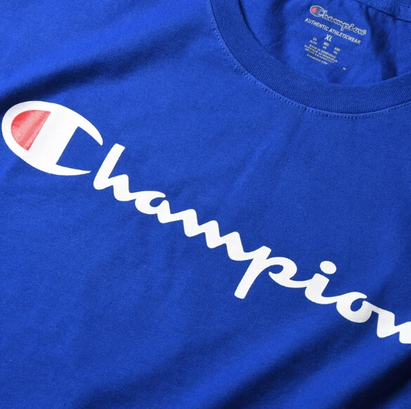 Champion Men's Jersey T-Shirt Classic Fit with Script Logo