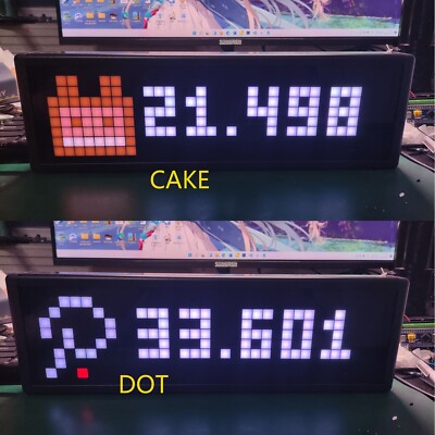 20cm Screen Digital Currency Market Display RSP8266 WS2812B Cryptocurrency Price