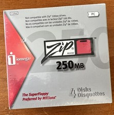 Iomega Zip Brand 250MB 4 Disks Pack 11066 New In Sealed Box