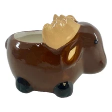 Ceramic Succulent Planter Moose Mini 3.75" Grow Kit Animal Home Decor