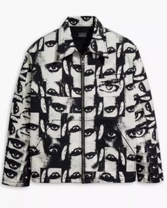 Levi's Skateboarding Garage Veste x Roemello Ugale Eye Imprimer Taille L Noir/Blanc