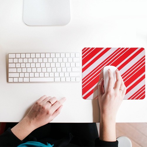 2 Pcs Christmas Pattern Table Mat Novelty Mouse Pad Pads for Desk - Afbeelding 12 van 12