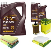 MANN-FILTER Inspektionspaket 7L Mannol Diesel Tdi 5W-30 FüR Vw Transporter V