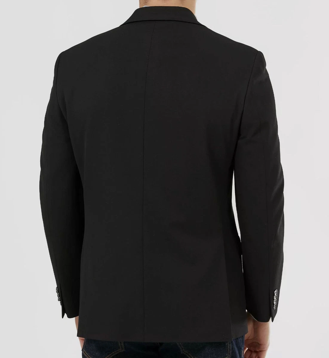 295 Michael Kors Men s Black Modern Fit Stretch Solid Blazer Suit Jacket 43R