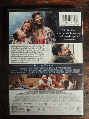 Miracles From Heaven BRAND NEW Jennifer Garner - Picture 2 of 2