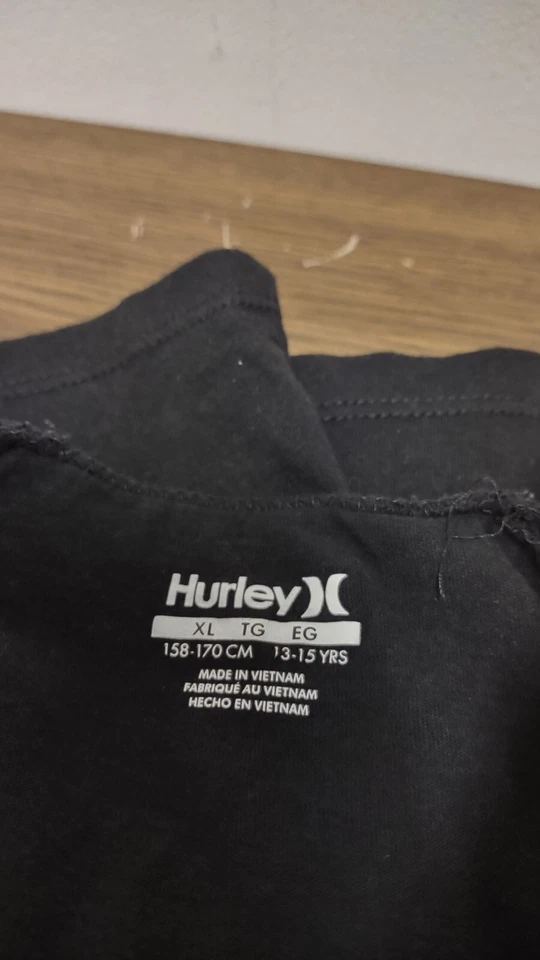 Hurley Black Long Sleeve T-Shirt Floral Print Design Juniors Size XL - Image 3 of 3