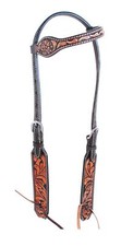 Horse Western Floral Tooled Laced One Ear Browband Tack Bridle 78HR Headstall