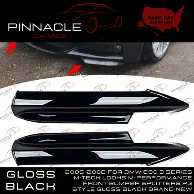 2005-2008 For BMW E90 3 Series M-Tech Looks M-Performance Front Bumper Splitters