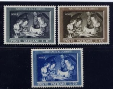 VATICAN Sc#292-4 1960 Painting - Holy Family By Gerard van Honthorst MNH