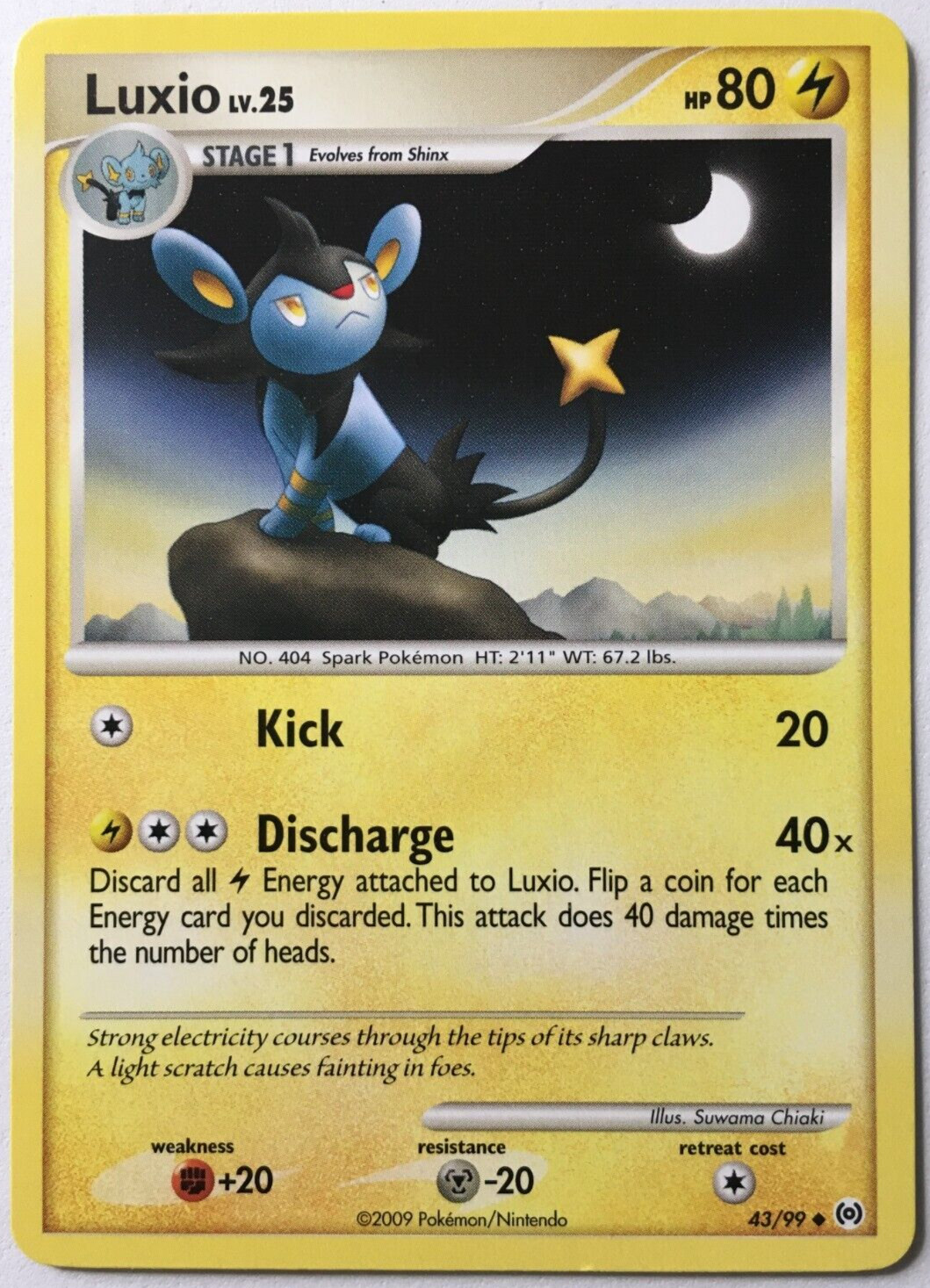 POKEMON LUXIO LV.25 43/99 PLATINUM ARCEUS UNCOMMON NEAR MINT