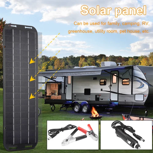 30W Solar Panel 12V Trickle Charger Battery Charger Kit Maintainer Boat Car RV - Picture 4 of 16
