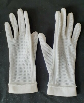 Weiße Häkelhandschuhe Vintage