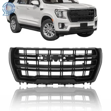 Front Bumper Hood Grille Gloss Black For 2021-2023 GMC Yukon SLT XL New