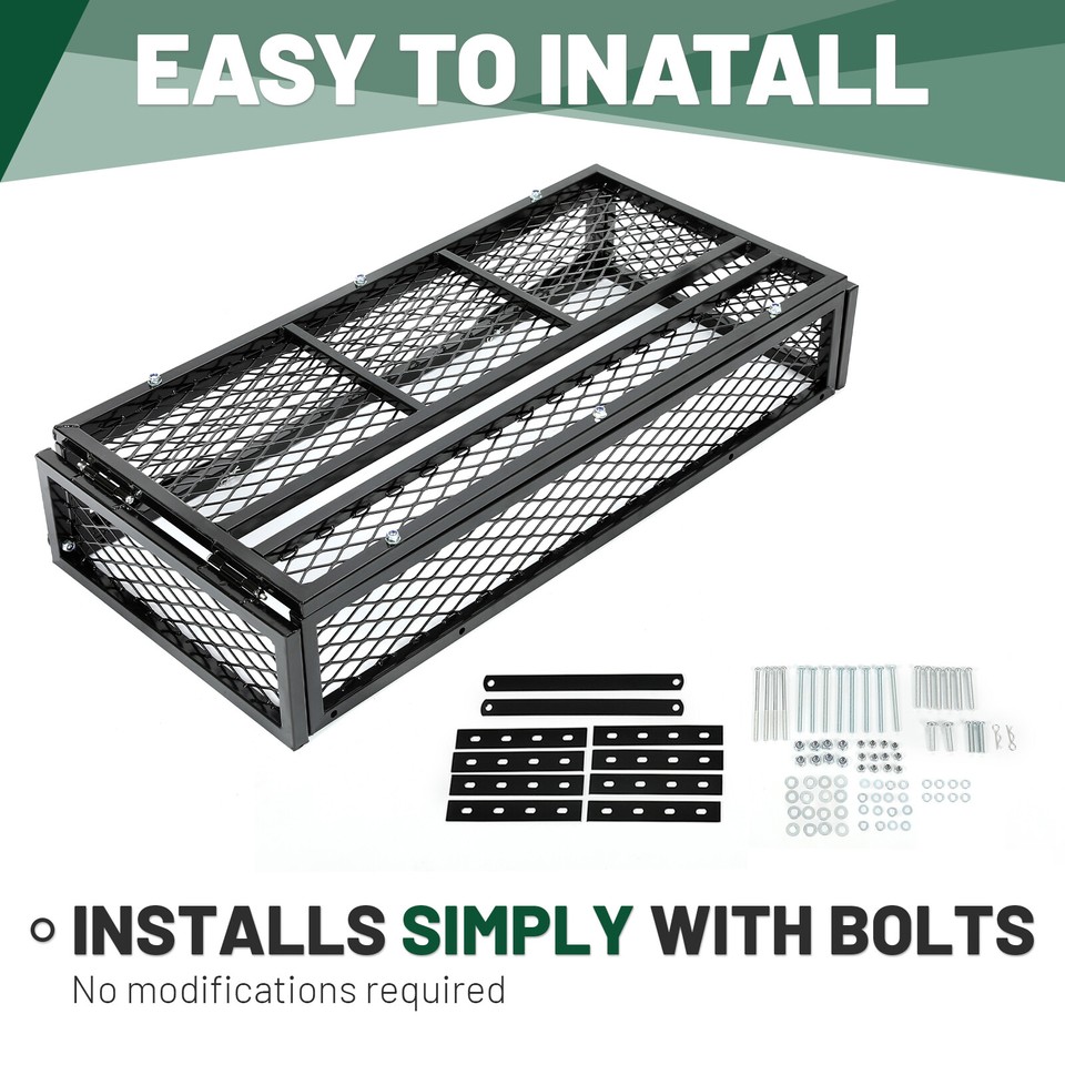 Front Cargo Basket Rack Storage Carrier Kit For ATV Universal Steel ...
