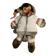 Vintage Alaskan Yupik Eskimo Skookum Tribe Collector Doll from Alaska 