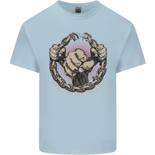 Fighting Till the End MMA Martial Arts Mens Cotton T-Shirt Tee Top - Picture 97 of 102