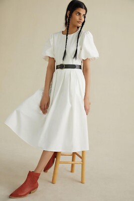 Anthropologie Eri + Ali Corset-Seamed Midi Dress Size 2 MSRP: $160