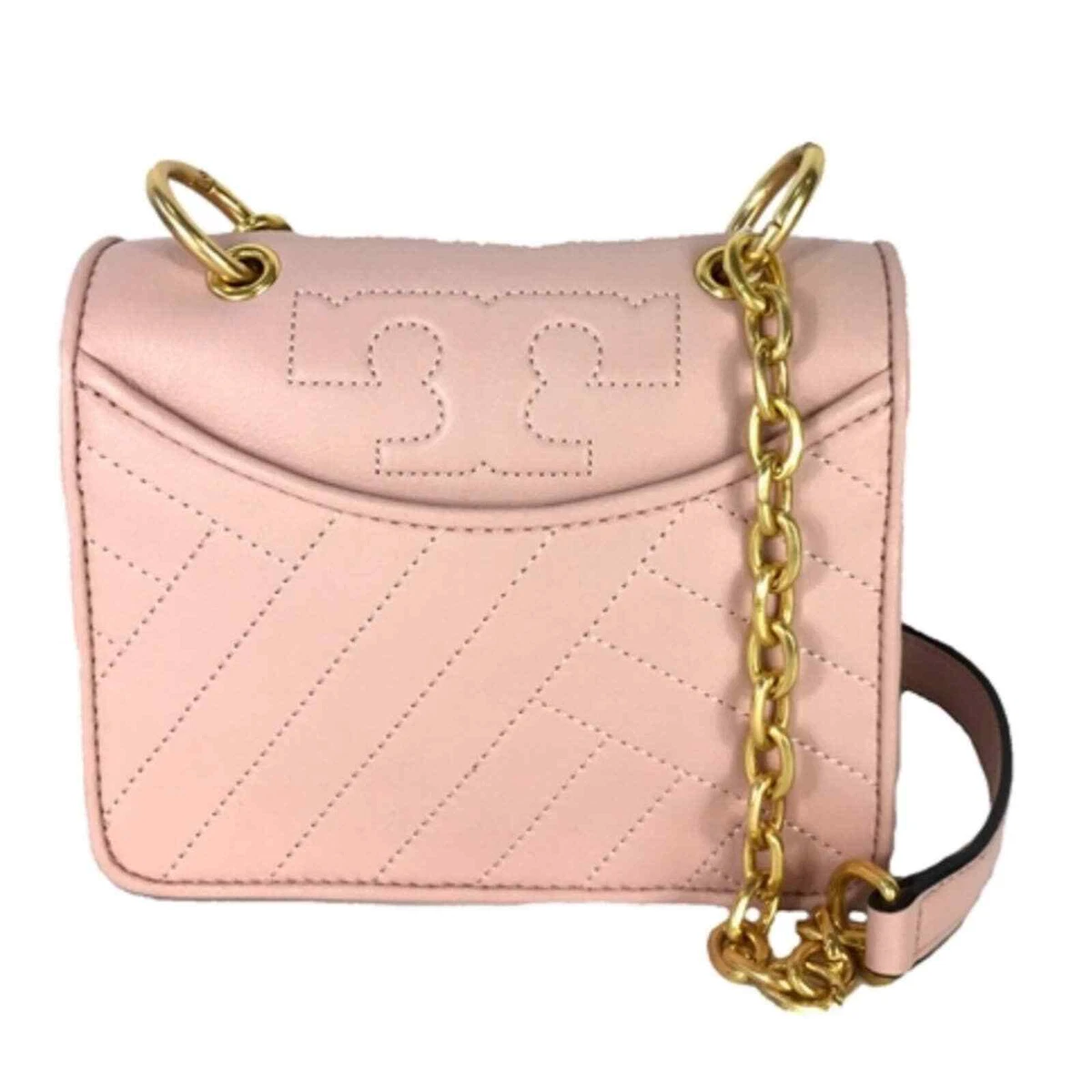 Tory Burch Alexa Quilted Chain Mini Shoulder Bag, Pink Quartz