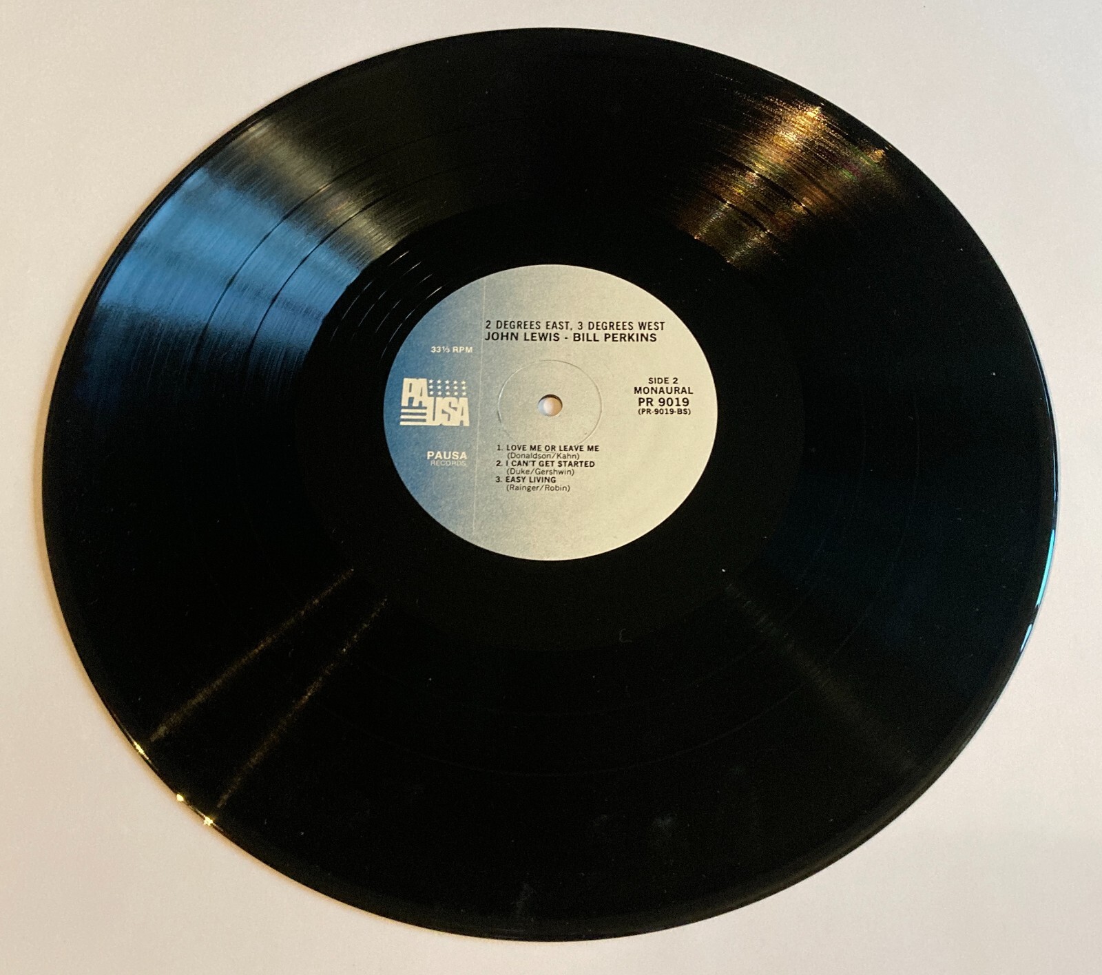 John Lewis 2 Degrees East 3 Degrees West 1983 Pausa PR 9019 Cool Jazz ...