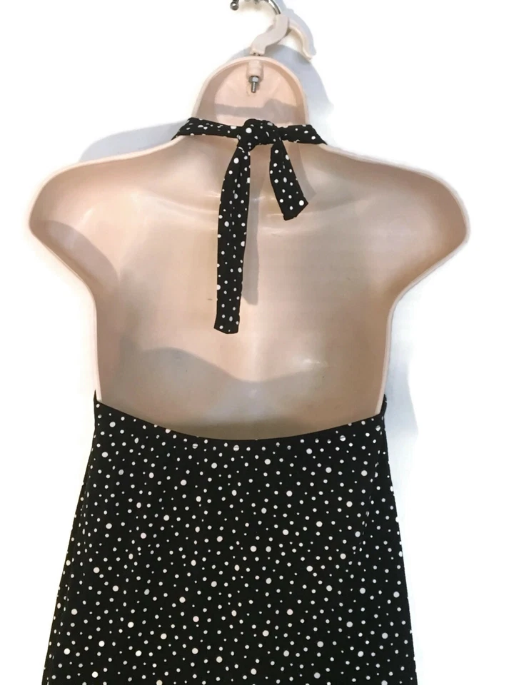 Vestido de baño Catalina para mujer mediano 8/10 de una pieza halter negro a lunares Foto 2 de 4