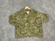 Mossimo Supply Women’s Jacket Xl Camouflage Cropped Full Zip Green N152
