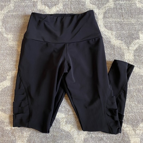 Onzie Flow Side Slit Leggings Women's Size M/L Black Stretch Pants