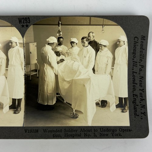 Antique WWI Photos Keystone View Co Wounded Soldier Operation New York V19228 - Picture 3 of 8