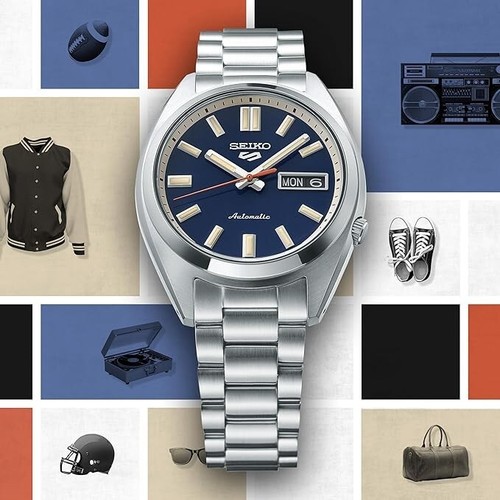 SEIKO SBSA253 / 5 Sports Blue SNXS Automatic Mechanical Men's Watch in Box NEW - Picture 5 of 5