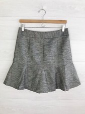 NWT Banana Republic - Silver gray woven flared skirt, sz 8