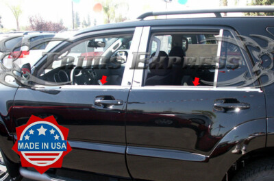 fit:2003-2009 Toyota 4Runner 4 Runner 4Pc Window Sill Trim Overlay Stainless