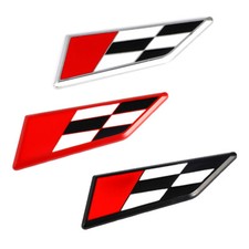 2x Racing Flag Emblem Car Fender Tailgate 3d Decoration Badge Decal