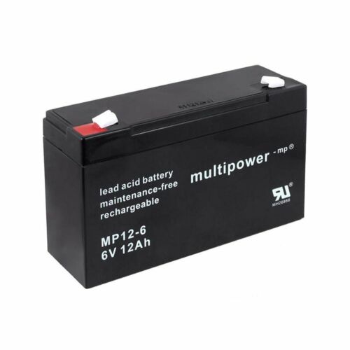 Potężny akumulator ołowiowy (multipower) MP12-6 kompatybilny z YUASA typ NP12-6 6V 12Ah 6V 1 - Zdjęcie 1 z 1
