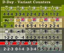 D-Day (’61) 11-1 Variant Counters - Die-Cut