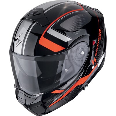 Motorrad Helm XL - Scorpion EXO-930 Evo Ardens Jethelm - schwarz-rot