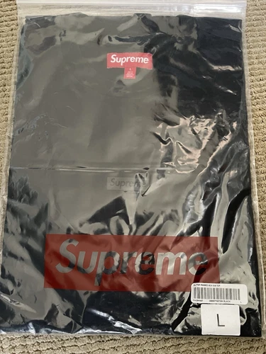 SUPREME HAUTE DENSITÉ PETITE BOÎTE S/S TOP NOIR TAILLE GRAND / FW21 SEMAINE 4 / AUTHENTIQUE