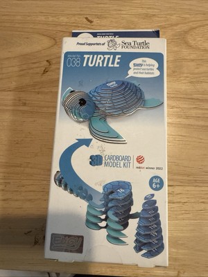 Turtle 3D Cardboard Model Kit Eugy New