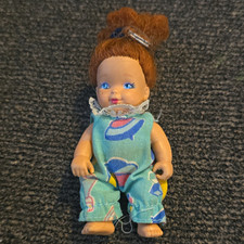 Baby Play Doll Girl Blue Eyes Red Curly Hair Light Complexion Outfit