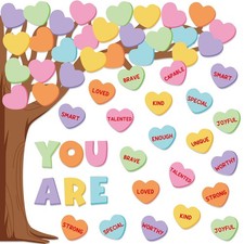 61Pcs Valentine's Day Classroom Bulletin Board Set Classroom Decoration Conve