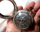 RARE DUTCH ANTIQUE MOCK PENDULUM CALENDAR  MID-LATE 1700'S REPOUSSE POCKET WATCH — photo 2