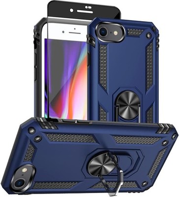 iPhone SE Case 2022/2020/3rd/2rd: iPhone 8/7 Case with HD Screen Protector, Blue