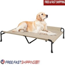 Elevated Dog Bed Extra Large W/ Guardrail Cooling Portable Non Skid Bottom New