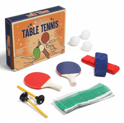 Schreibtischplatte Spiele Tischtennis Set Reise Tragbar Mini Tischtennis Spiel