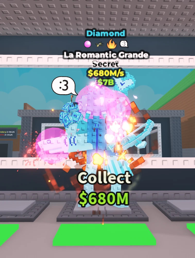 La Romantic Grande (Diamante) 680m/s Robar una Brainrot