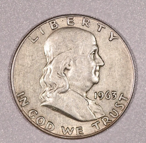 1963-D Franklin Half-Dollar SILVER Coin, Extra Fine Condition