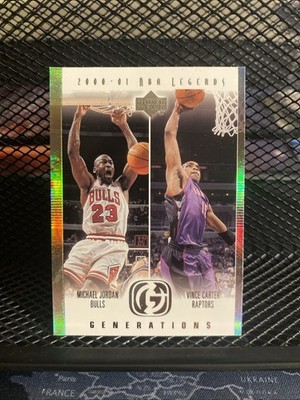 2000-01 Upper Deck Legends Generations Michael Jordan Vince Carter Refractor
