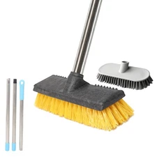 Floor Brush, Hard Bristle Broom, Hard Wide broom, Push Broom with Long
